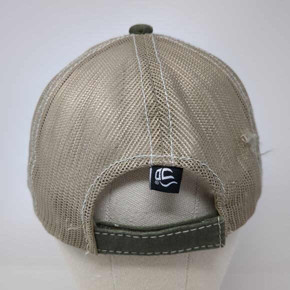 WR Wild Rose Strapback Trucker Hat Green One Size Mesh Back Outdoor Cap - Picture 6 of 10